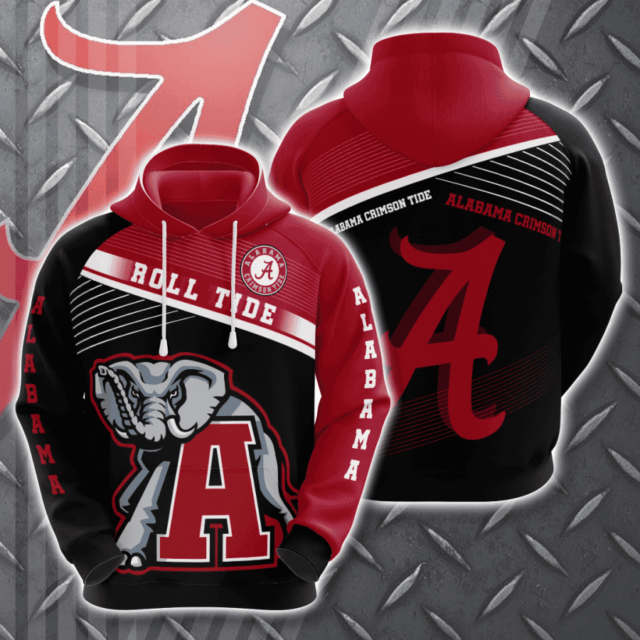 Alabama Crimson Tide 3D All Over Print Hoodie, Zip Hoodie