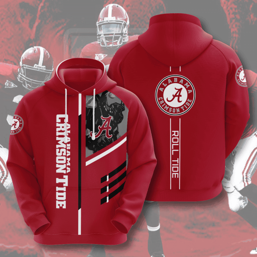 Alabama Crimson Tide 3D All Over Print Hoodie, Zip Hoodie