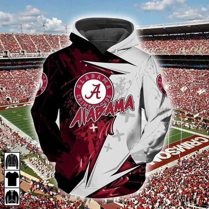 Alabama Crimson Tide For Football Lover 3D All Over Print Hoodie, Zip Hoodie
