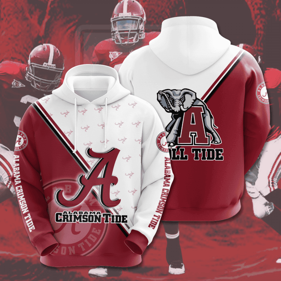 Alabama Crimson Tide NCAA 3D All Over Print Hoodie, Zip Hoodie