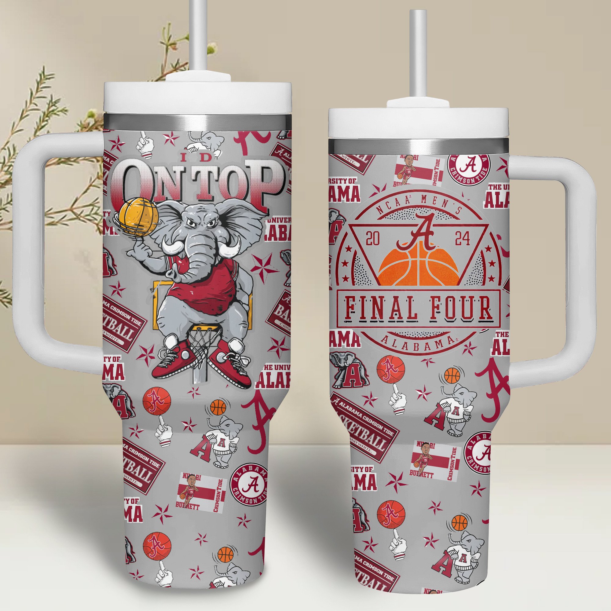 Alabama Crimson Tide NCAA Custom Stanley Cup 40 oz 30 oz Tumbler With HandleTVC2301503