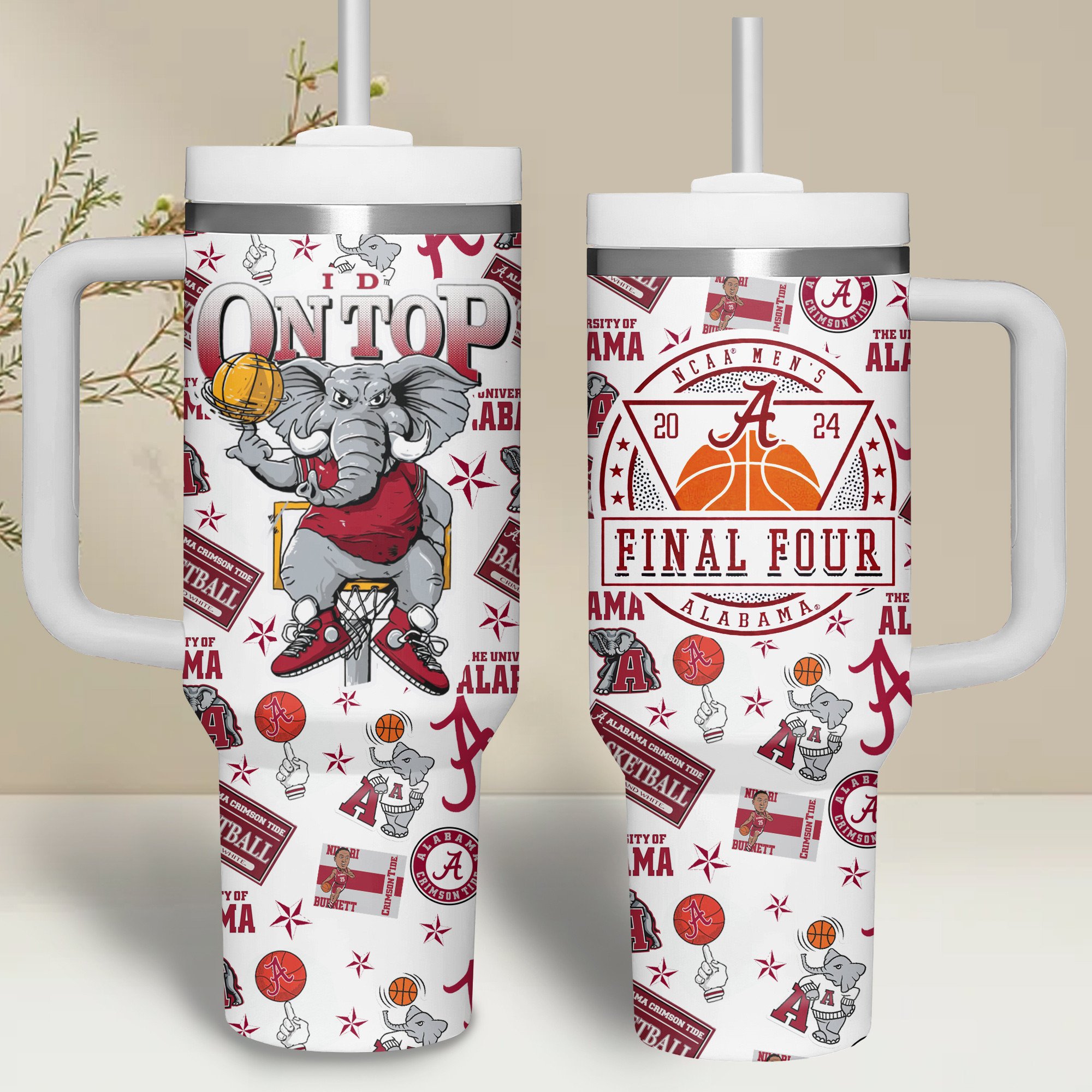 Alabama Crimson Tide NCAA Custom Stanley Cup 40 oz 30 oz Tumbler With HandleTVC2301504