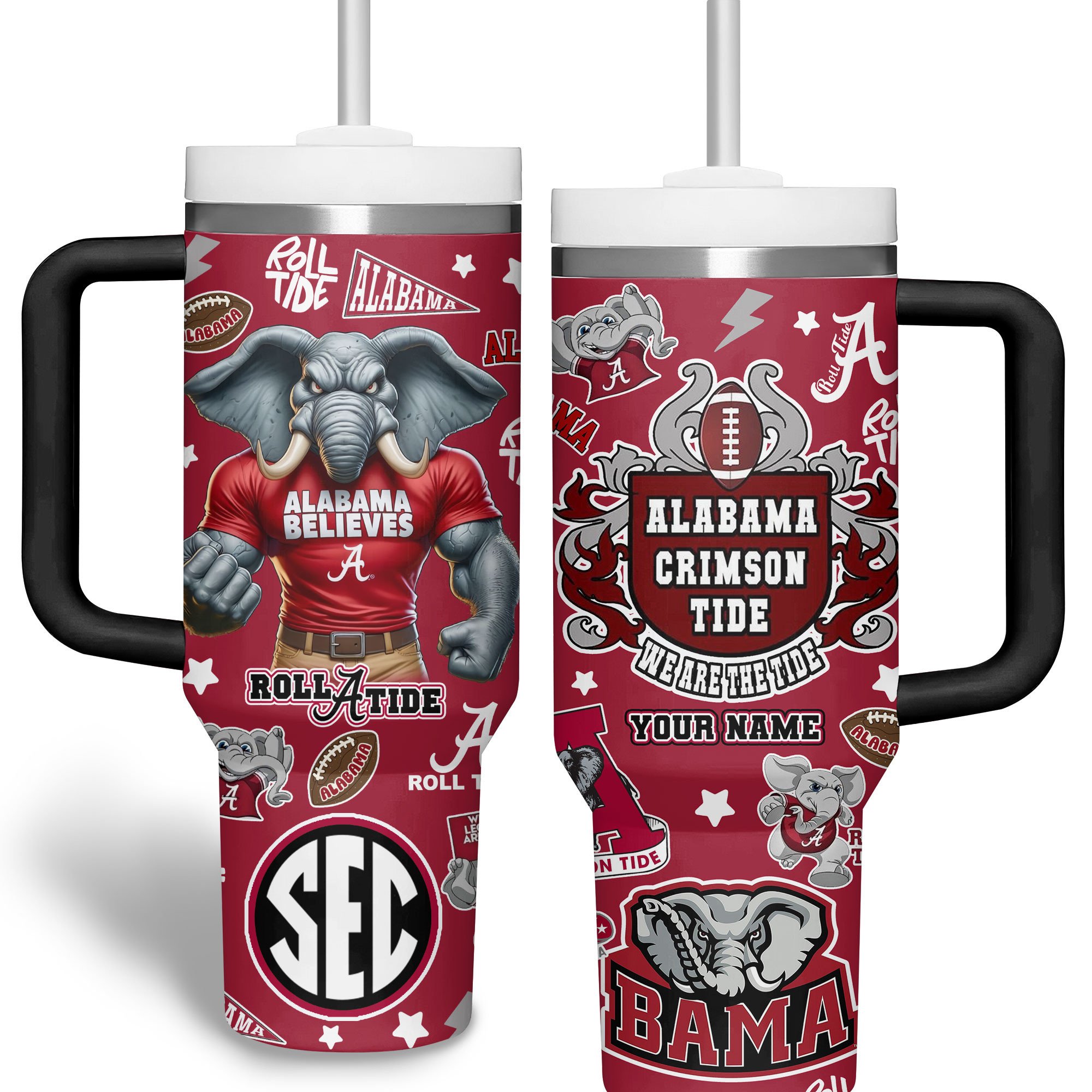 Alabama Crimson Tide NCAA Custom Stanley Cup 40 oz 30 oz Tumbler With HandleTVC2301514