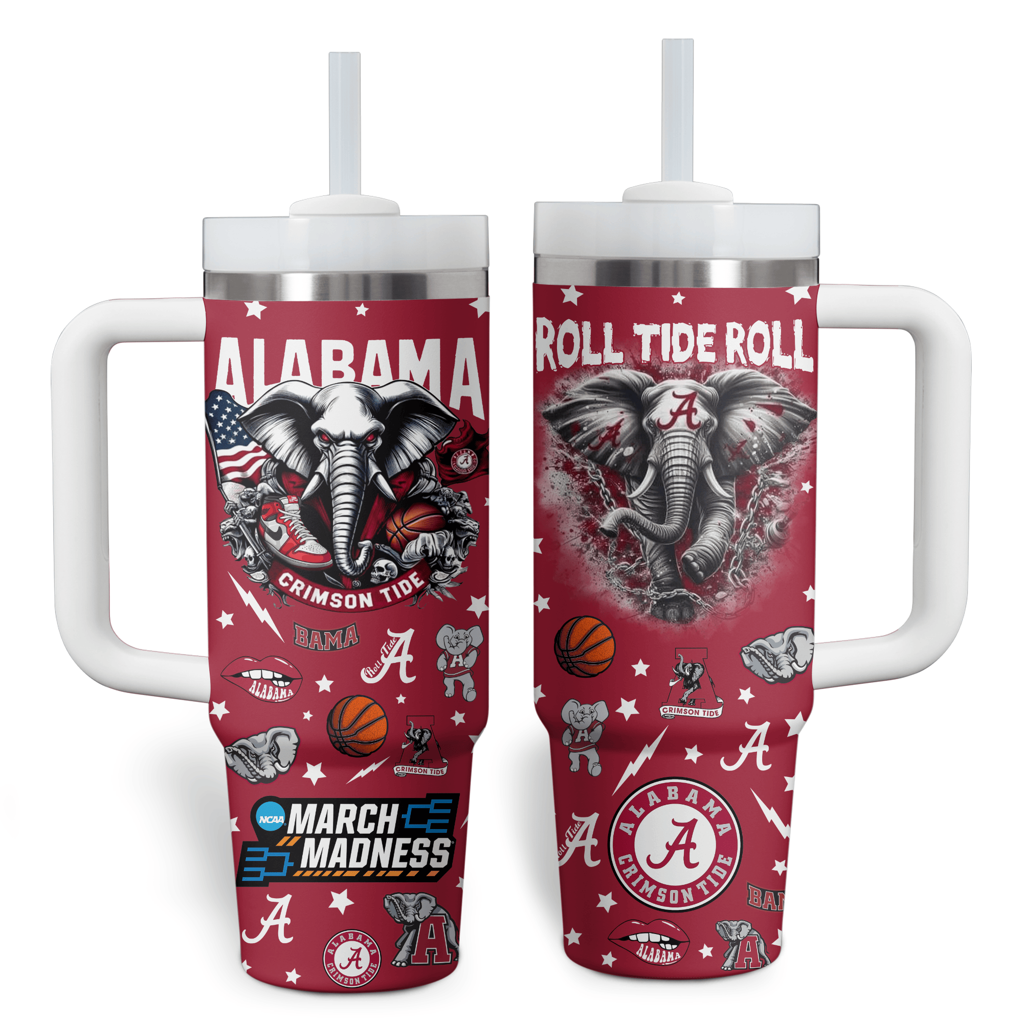 Alabama Crimson Tide NCAA Custom Stanley Cup 40 oz 30 oz Tumbler With HandleTVC2301521