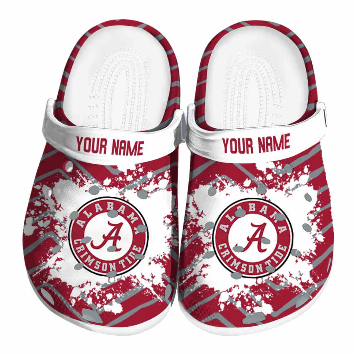 Alabama Crimson Tide NCAA Sport Crocs Crocband Clogs Shoes Comfortable For Men Women and Kids
