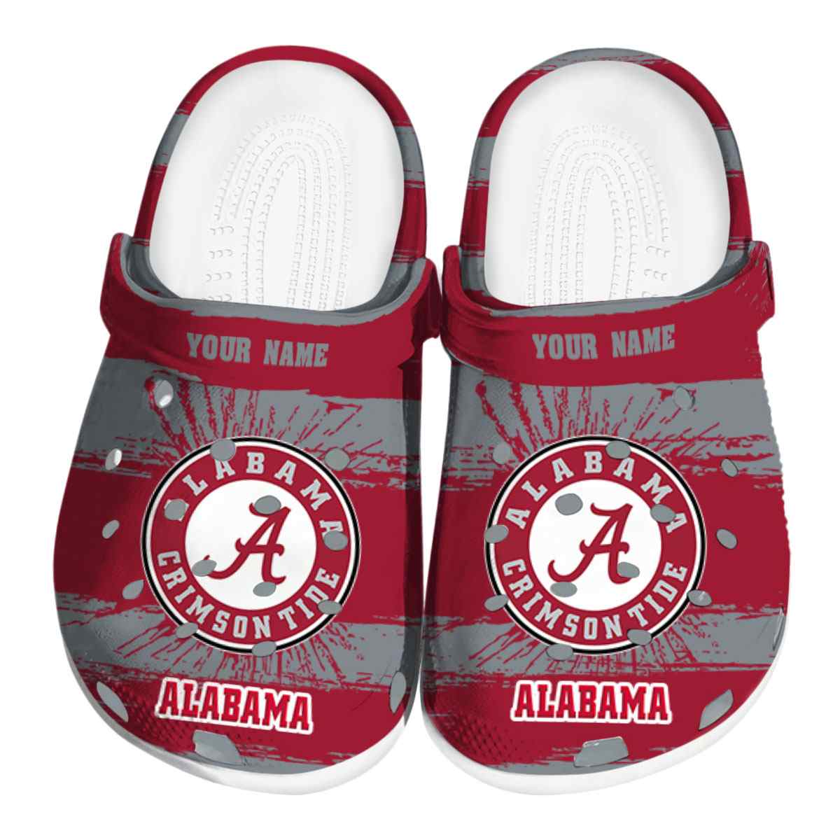 Alabama Crimson Tide NCAA Sport Crocs Crocband Clogs Shoes Comfortable For Men Women and Kids