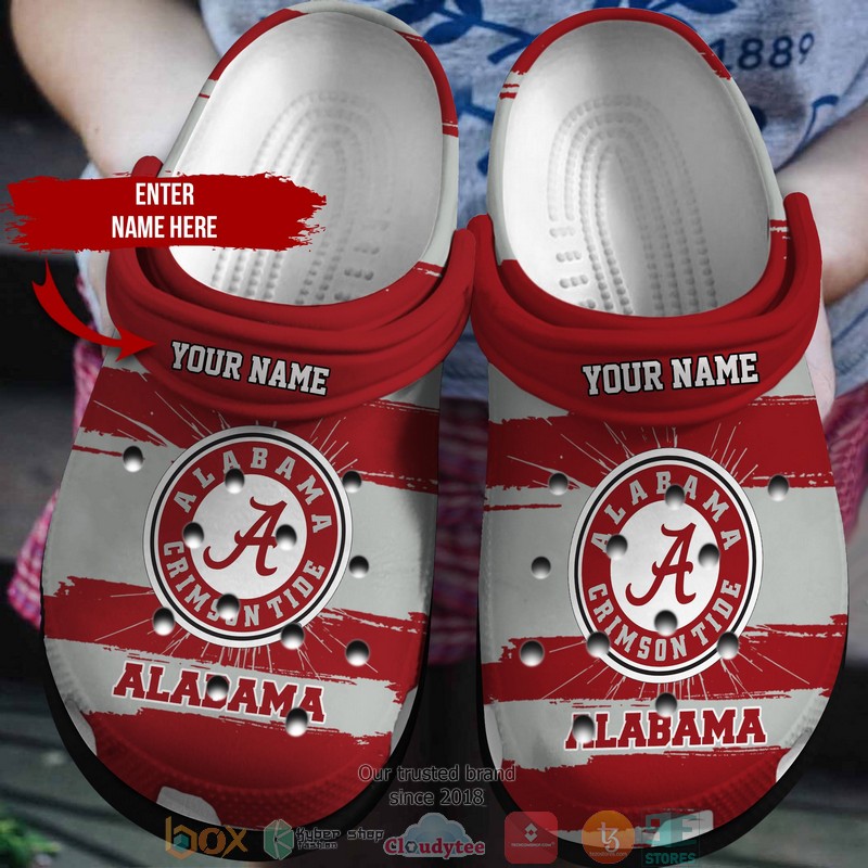 Alabama Crimson Tide NCAA Sport Crocs Crocband Clogs Shoes Comfortable For Men Women and Kids