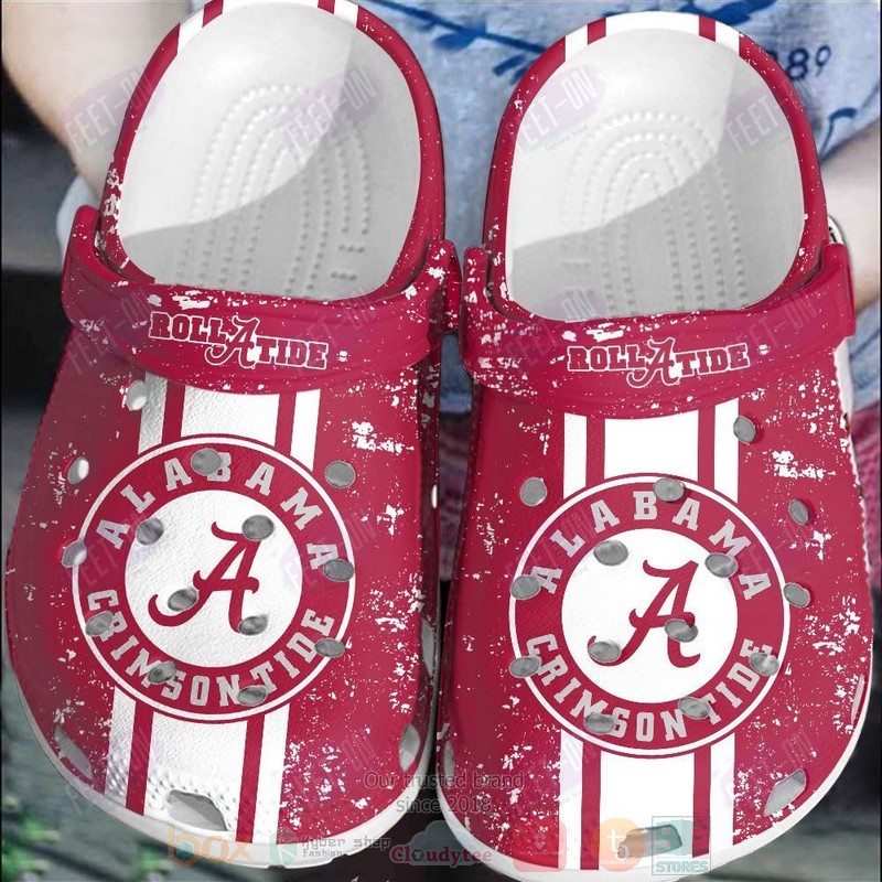 Alabama Crimson Tide NCAA Sport Crocs Crocband Clogs Shoes Comfortable For Men Women and Kids