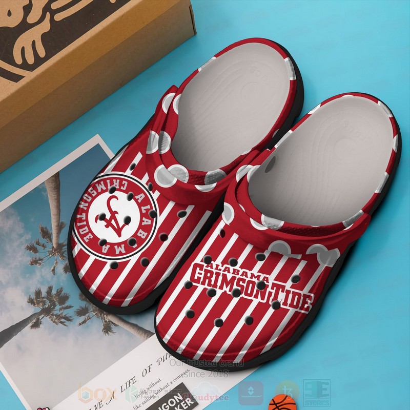 Alabama Crimson Tide NCAA Sport Crocs Crocband Clogs Shoes Comfortable For Men Women and Kids