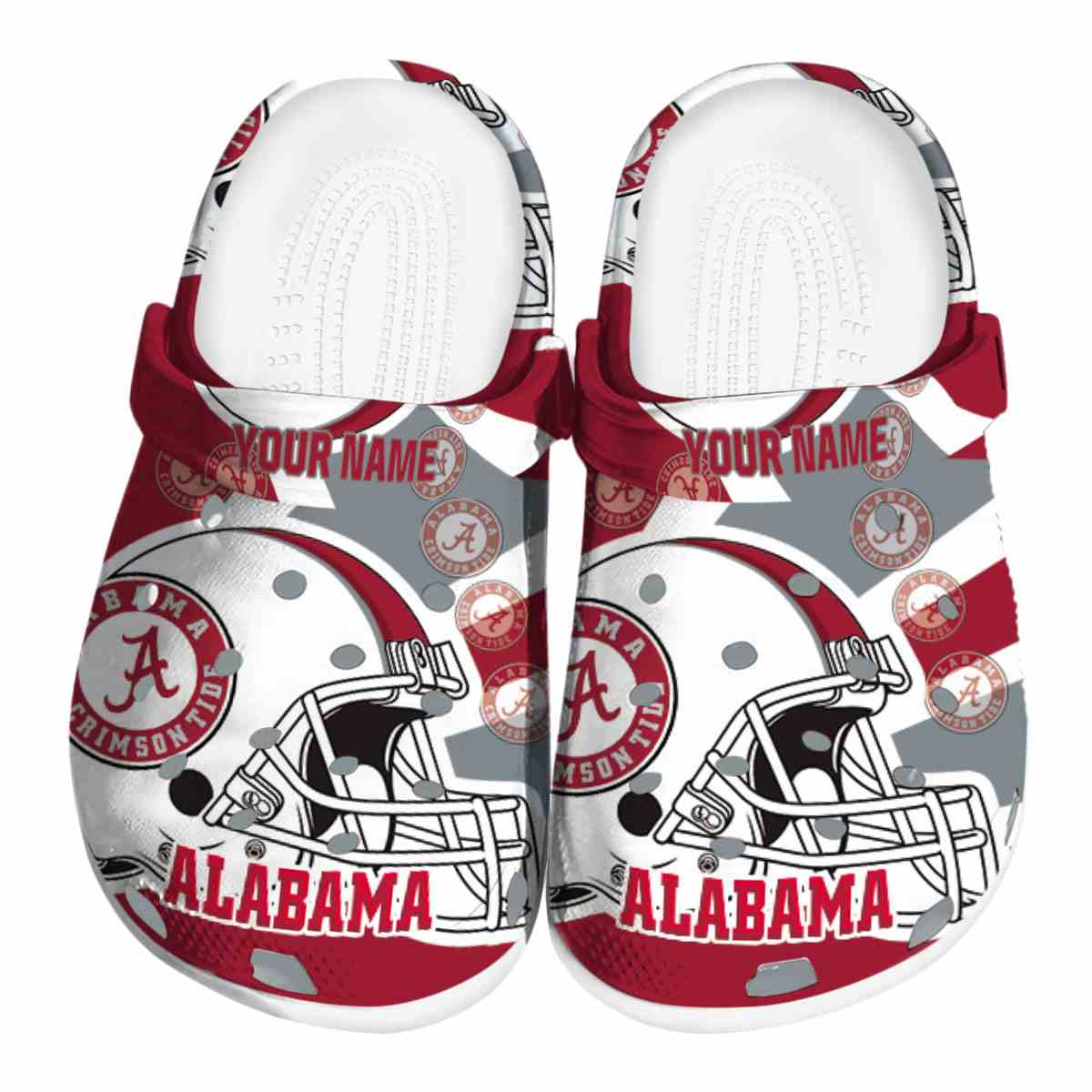 Alabama Crimson Tide NCAA Sport Crocs Crocband Clogs Shoes Comfortable For Men Women and Kids