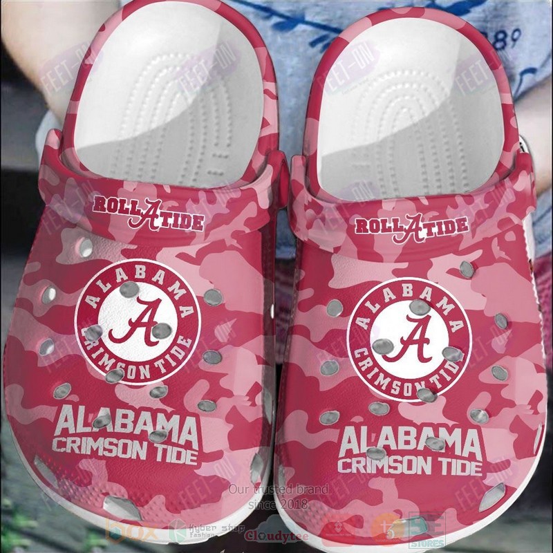 Alabama Crimson Tide NCAA Sport Crocs Crocband Clogs Shoes Comfortable For Men Women and Kids