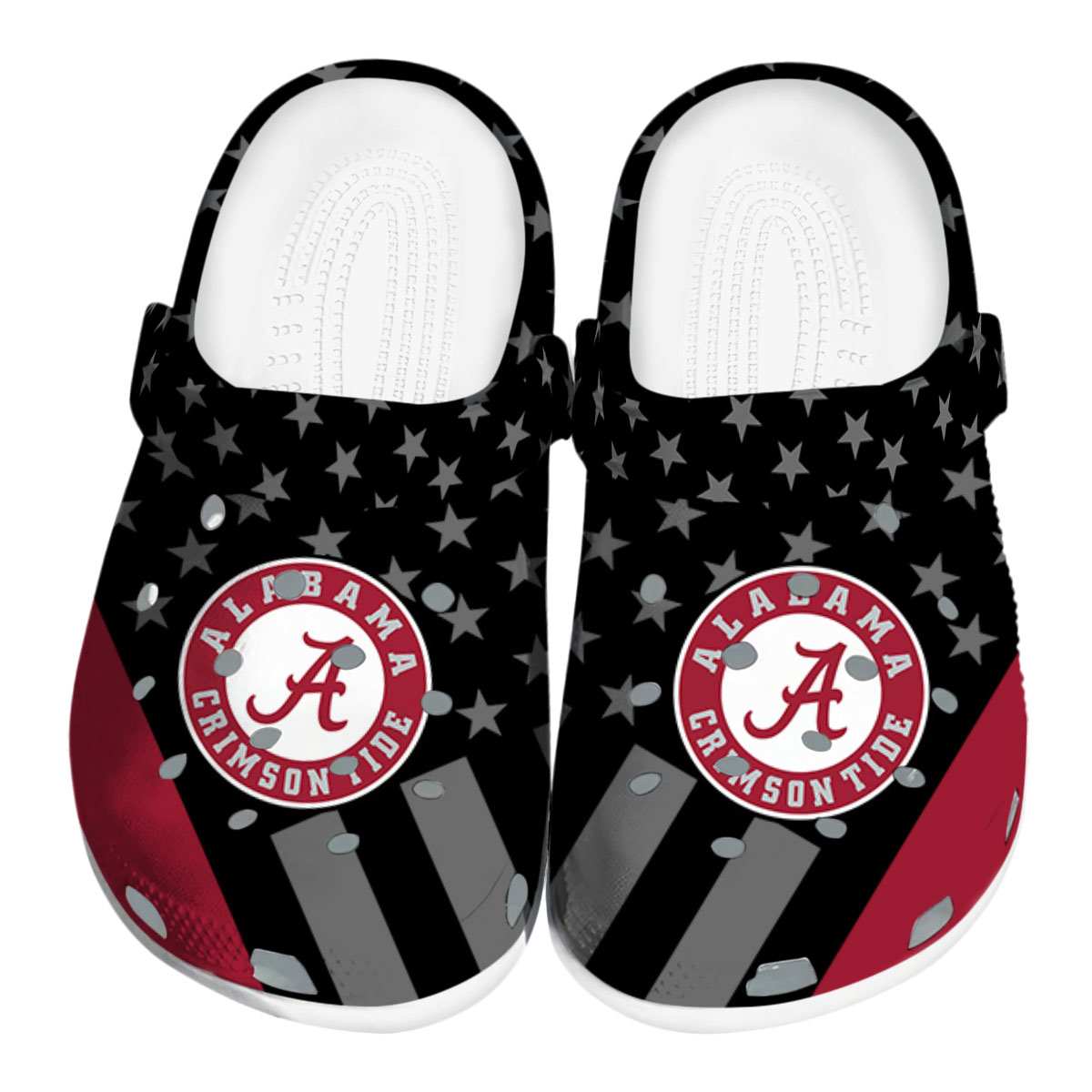 Alabama Crimson Tide NCAA Sport Crocs Crocband Clogs Shoes Comfortable For Men Women and Kids