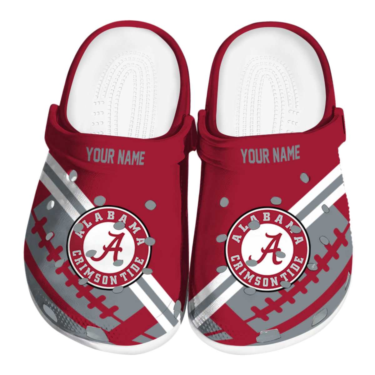 Alabama Crimson Tide NCAA Sport Crocs Crocband Clogs Shoes Comfortable For Men Women and Kids