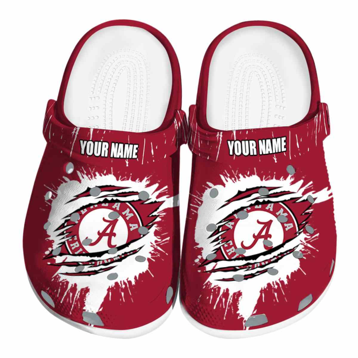 Alabama Crimson Tide NCAA Sport Crocs Crocband Clogs Shoes Comfortable For Men Women and Kids