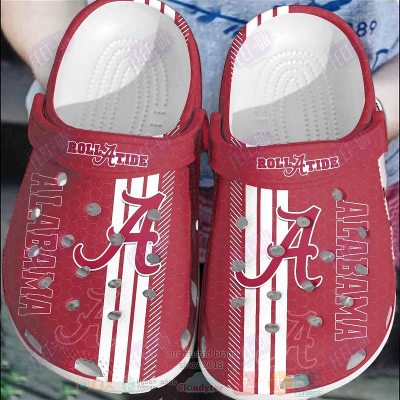 Alabama Crimson Tide NCAA Sport Crocs Crocband Clogs Shoes Comfortable For Men Women and Kids