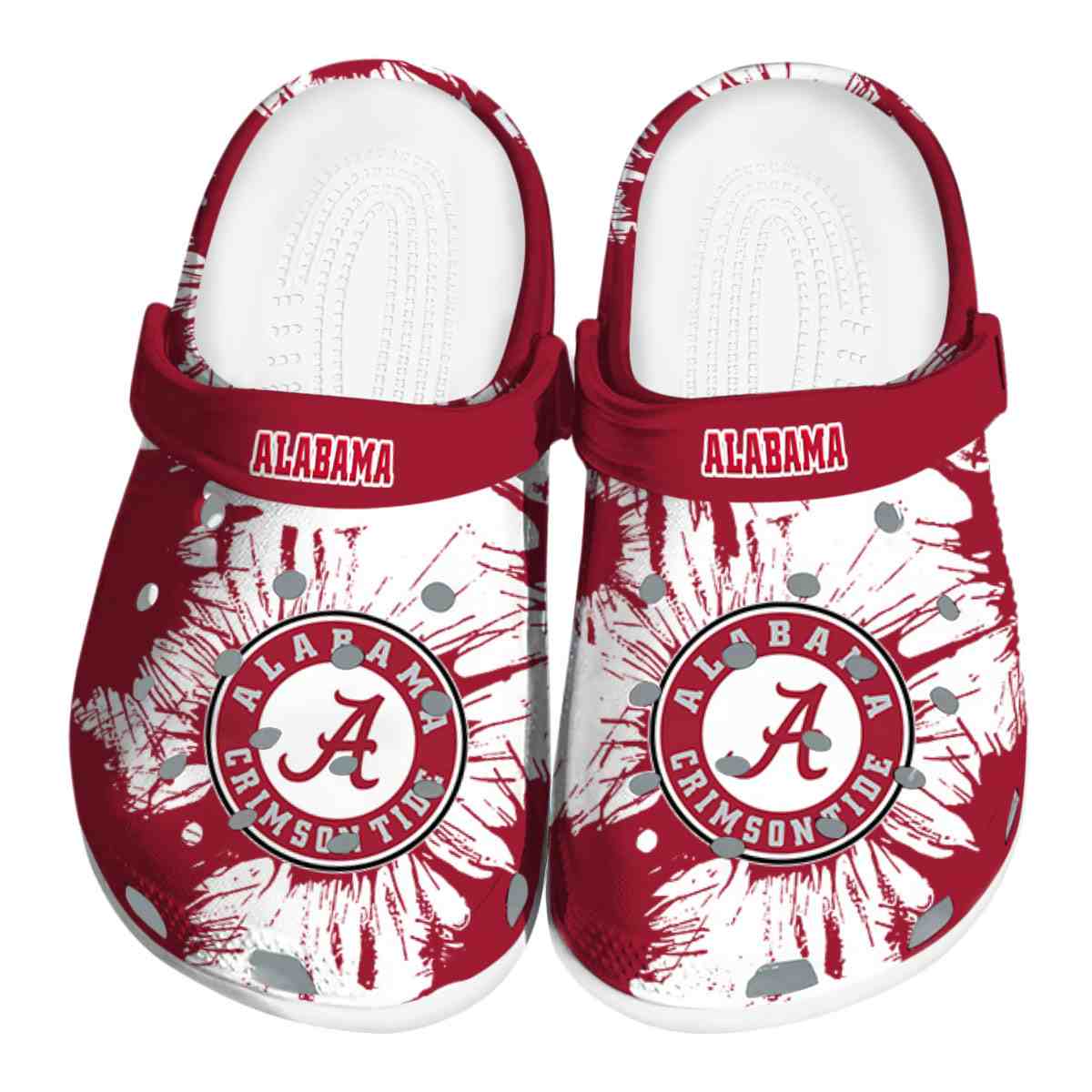 Alabama Crimson Tide NCAA Sport Crocs Crocband Clogs Shoes Comfortable For Men Women and Kids