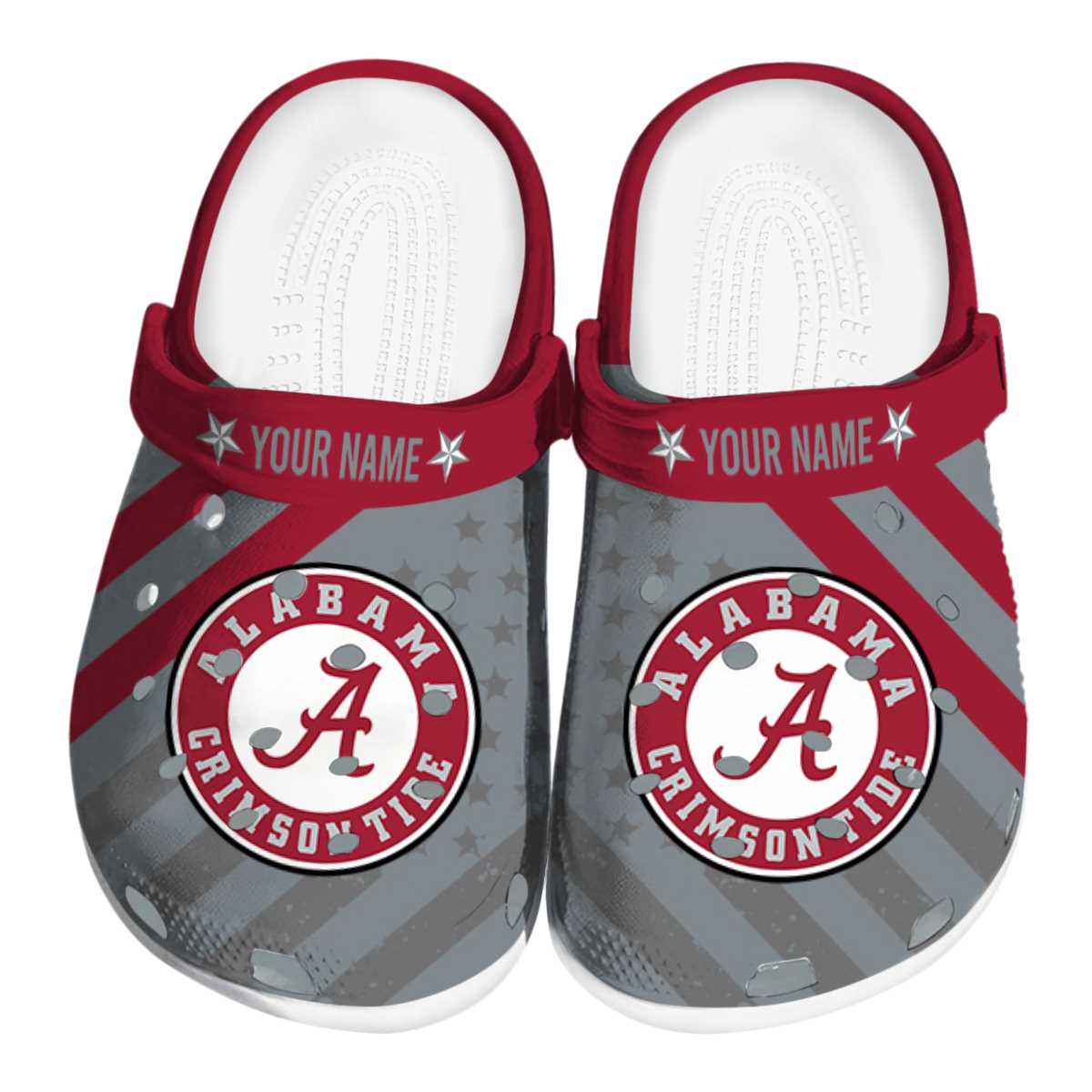 Alabama Crimson Tide NCAA Sport Crocs Crocband Clogs Shoes Comfortable For Men Women and Kids