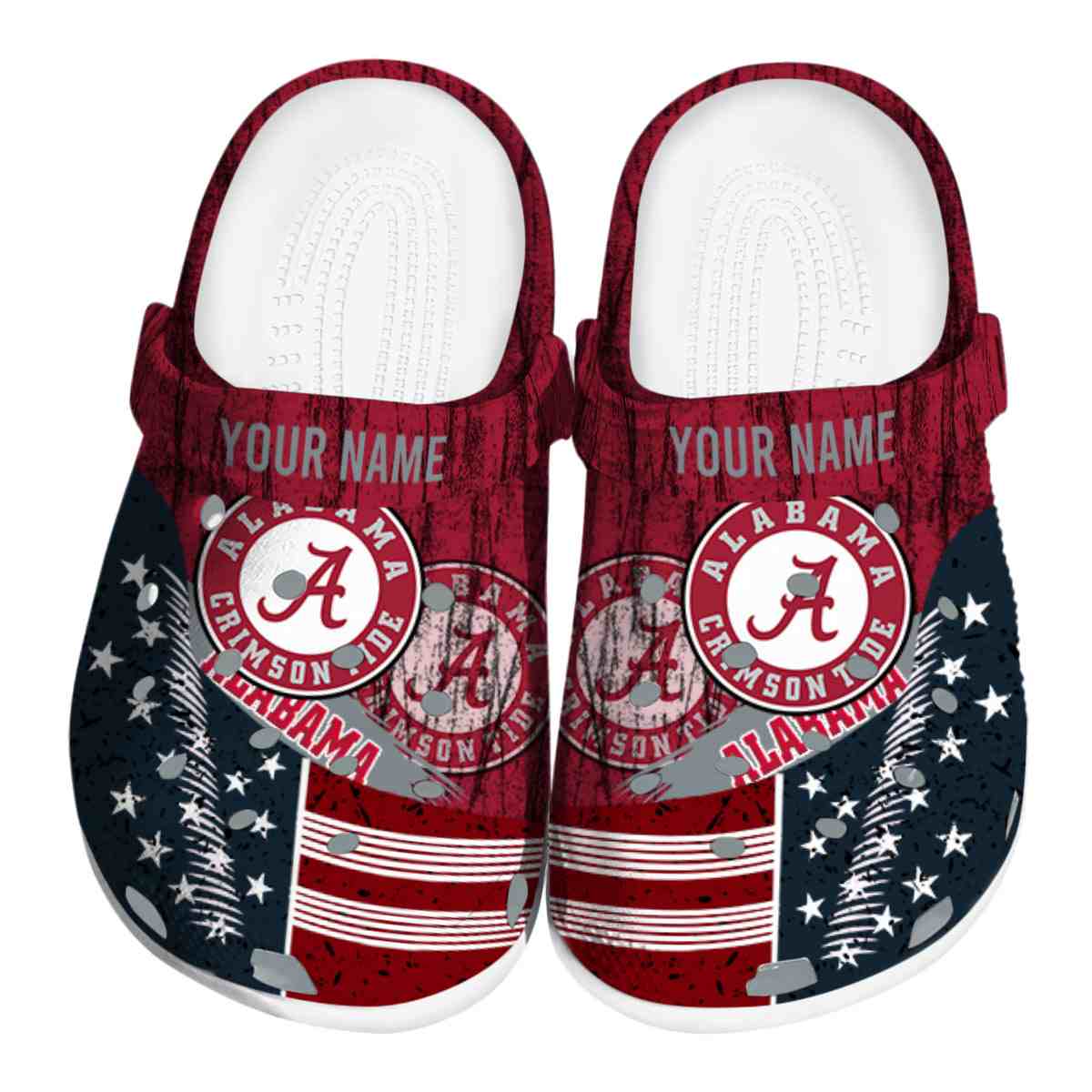 Alabama Crimson Tide NCAA Sport Crocs Crocband Clogs Shoes Comfortable For Men Women and Kids