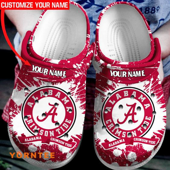 Alabama Crimson Tide NCAA Sport Crocs Crocband Clogs Shoes Comfortable For Men Women and Kids