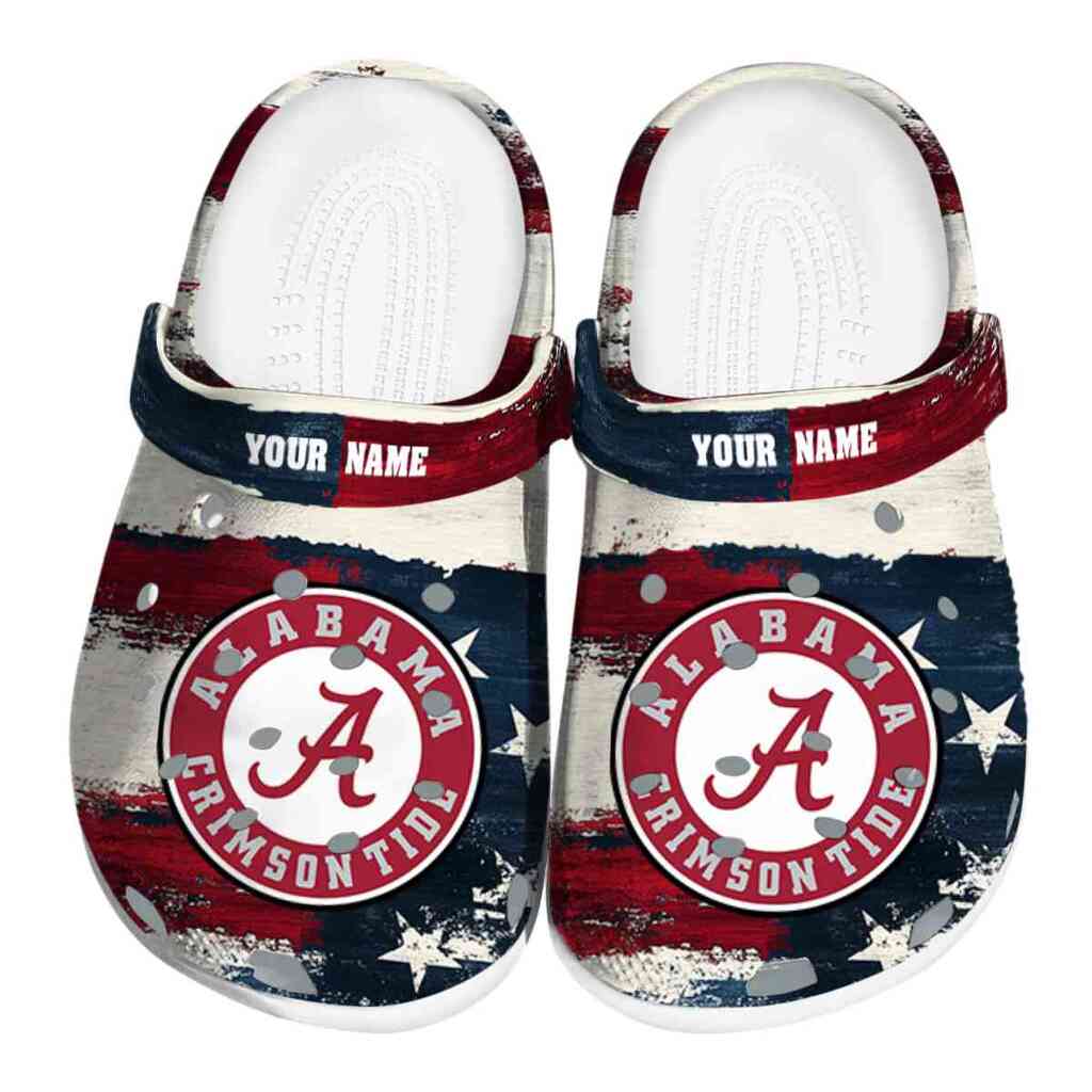 Alabama Crimson Tide Patriotic Stripes ClogTVC1801960