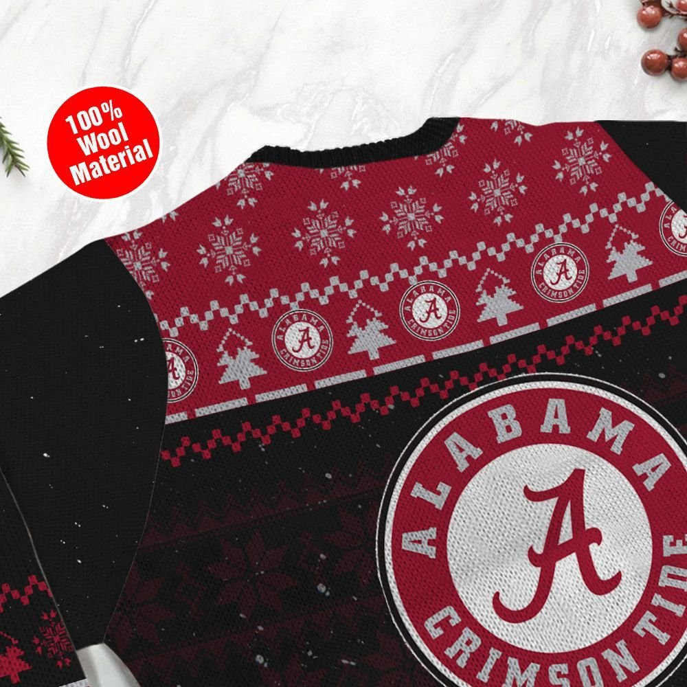 Alabama Crimson Tide Snoopy Dabbing Ugly Christmas Sweater Adult 3D Funny Matching for family - Image 5