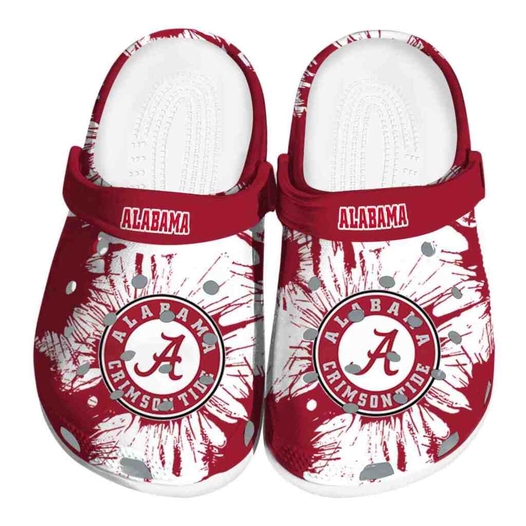 Alabama Crimson Tide Splatter Graphics ClogTVC1801974