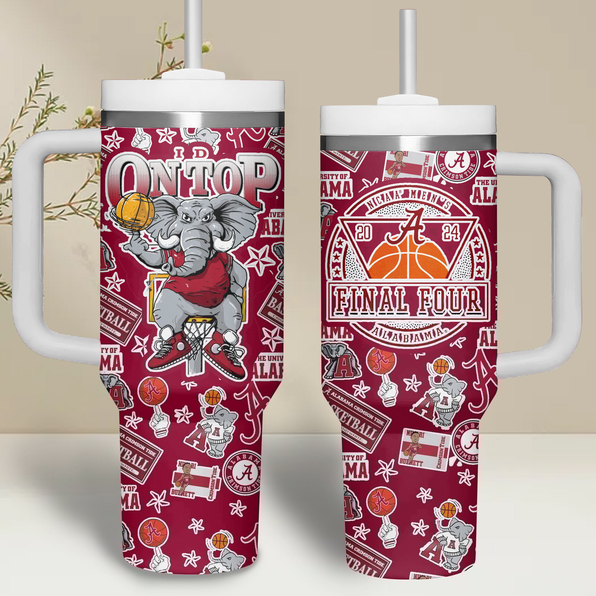 Alabama NCAA Custom Stanley Cup 40 oz 30 oz Tumbler With HandleTVC2301260