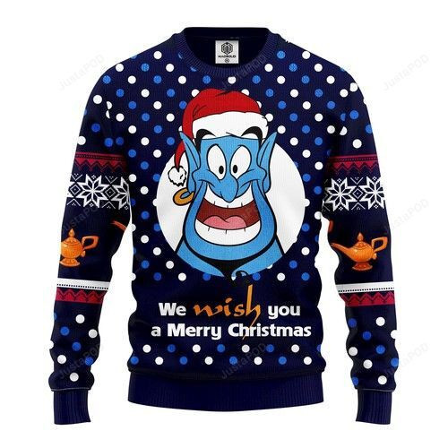 Aladdin And The Magic Lamp Ugly Christmas Sweater Adult 3D Funny Matching for family
