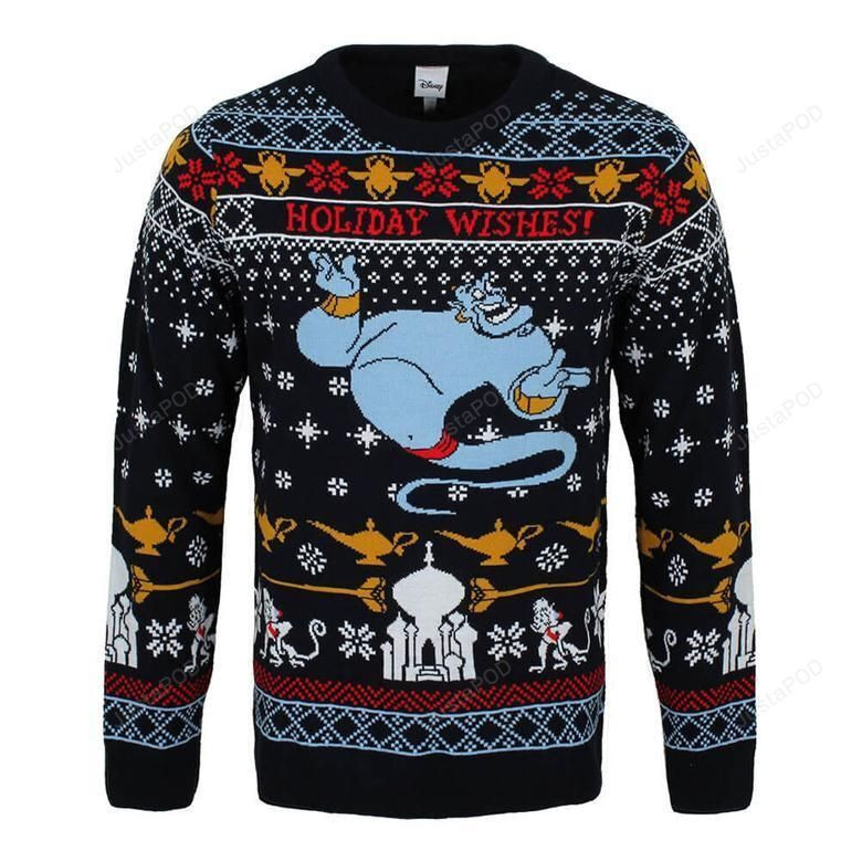 Aladdin Genie Ugly Christmas Sweater Adult 3D Funny Matching for family