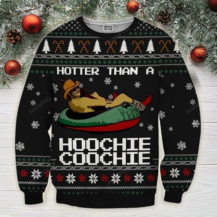 Alan Jackson Hotter Than A Hoochie Hoochie Ugly Christmas Sweater Adult 3D Funny Matching for family