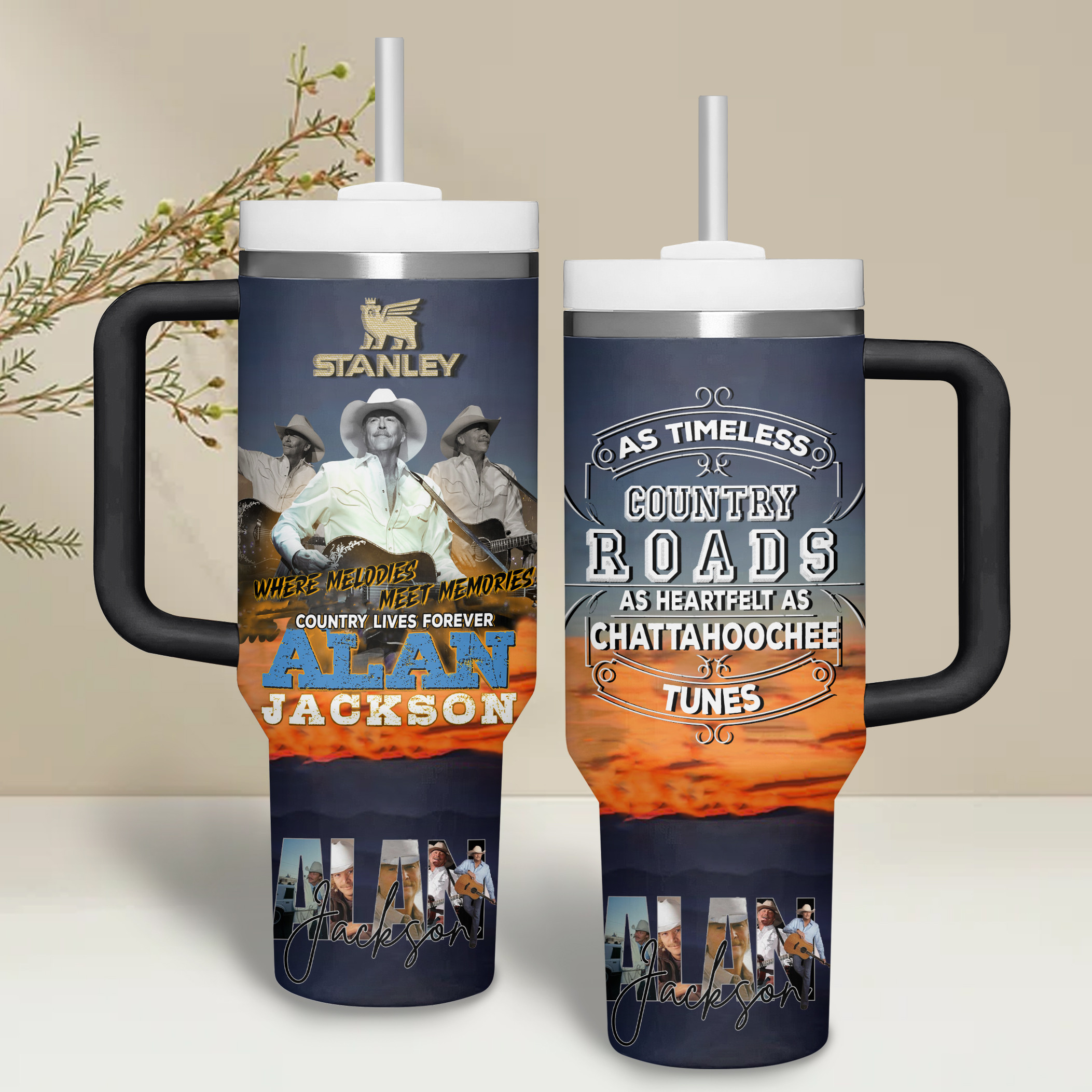 Alan Jackson Music Custom Stanley Cup 40 oz 30 oz Tumbler With HandleTVC2301342 - Image 3