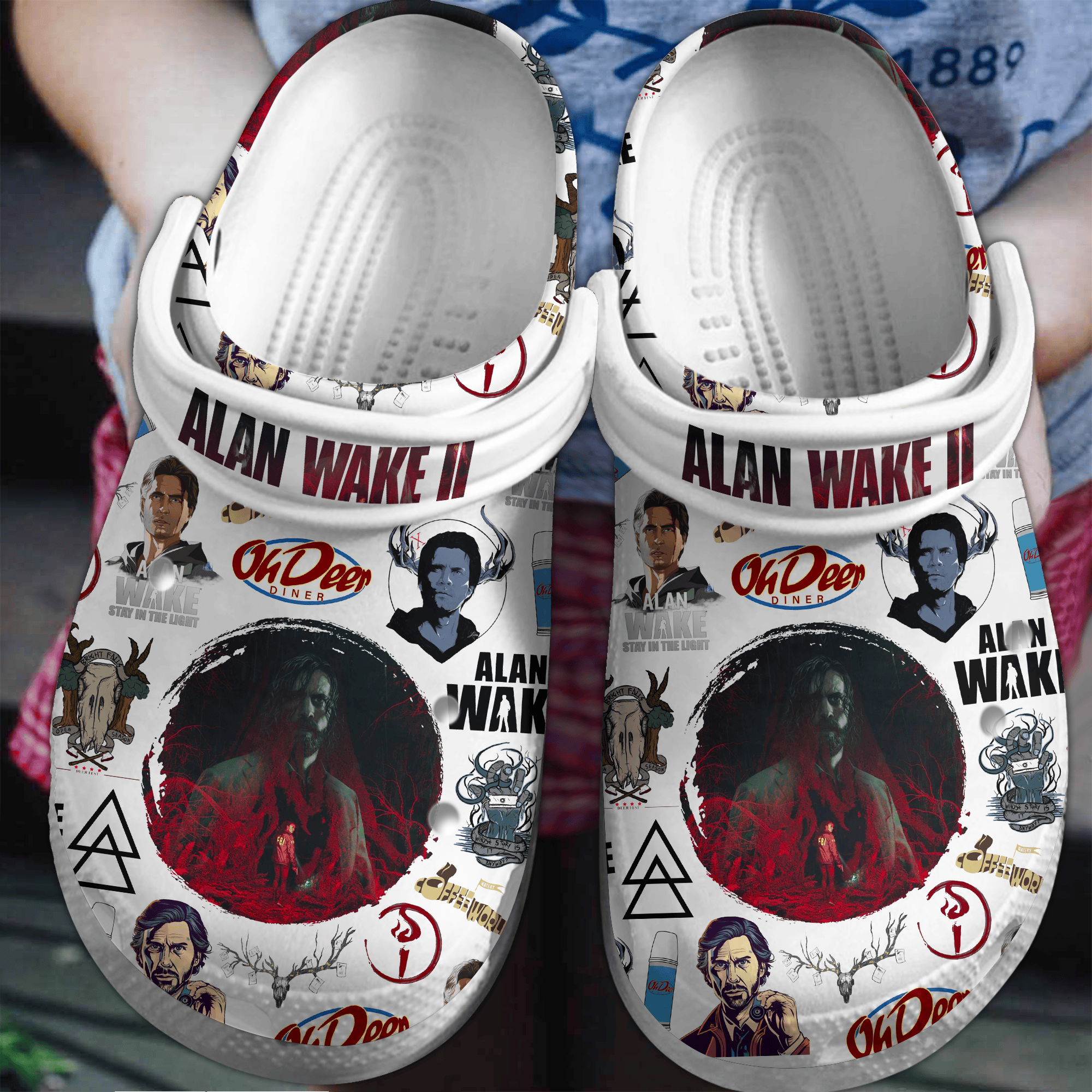 Alan Wake 2 Movie Crocs Crocband Clogs Shoes Comfortable For Men Women and Kids