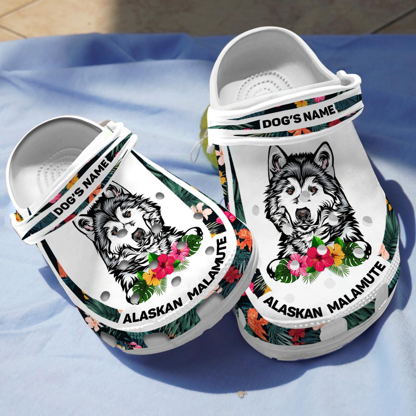 Alaskan Malamute Dog Crocs Crocband Clogs Shoes Comfortable For Men Women and Kids