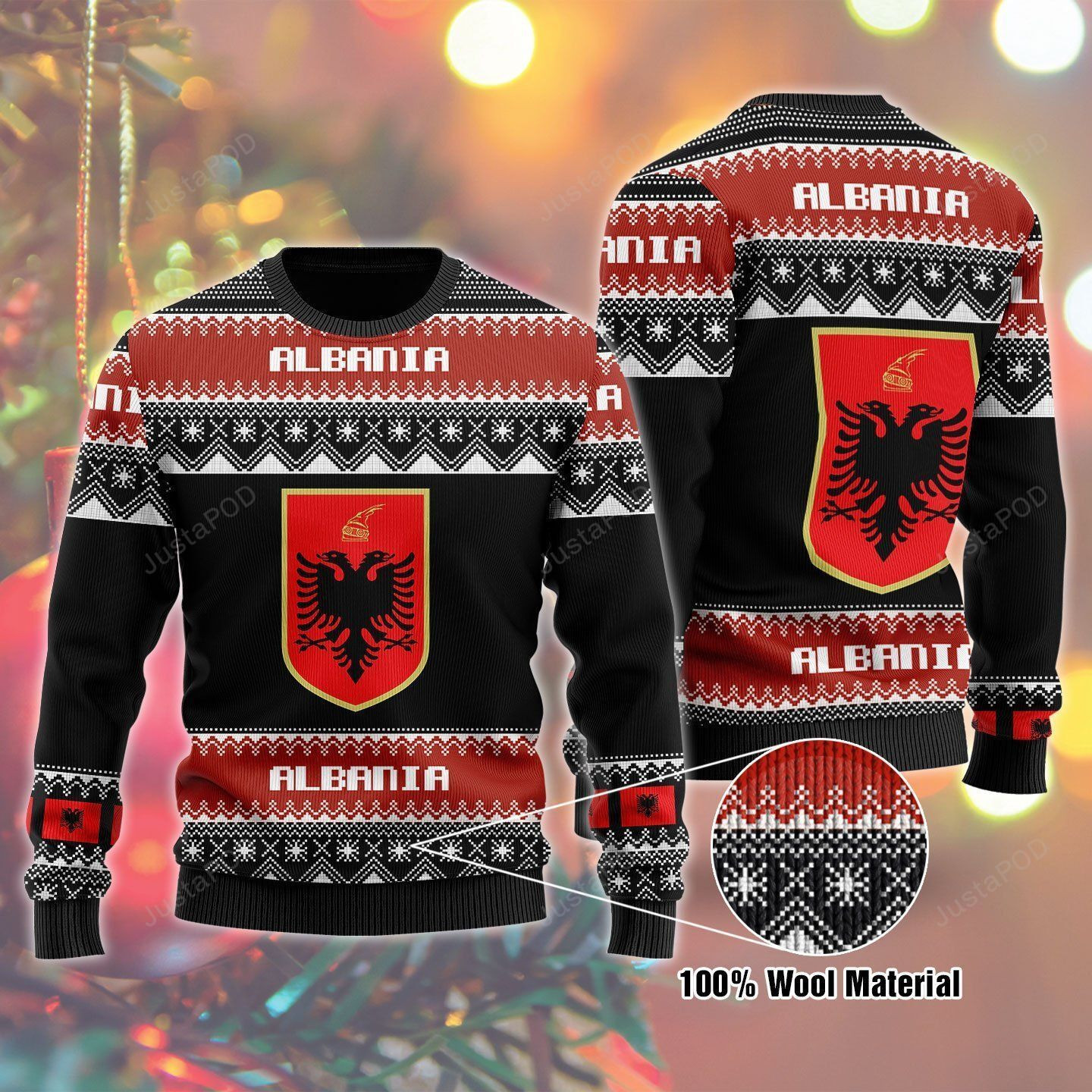 Albania Ugly Christmas Sweater Adult 3D Funny Matching for family