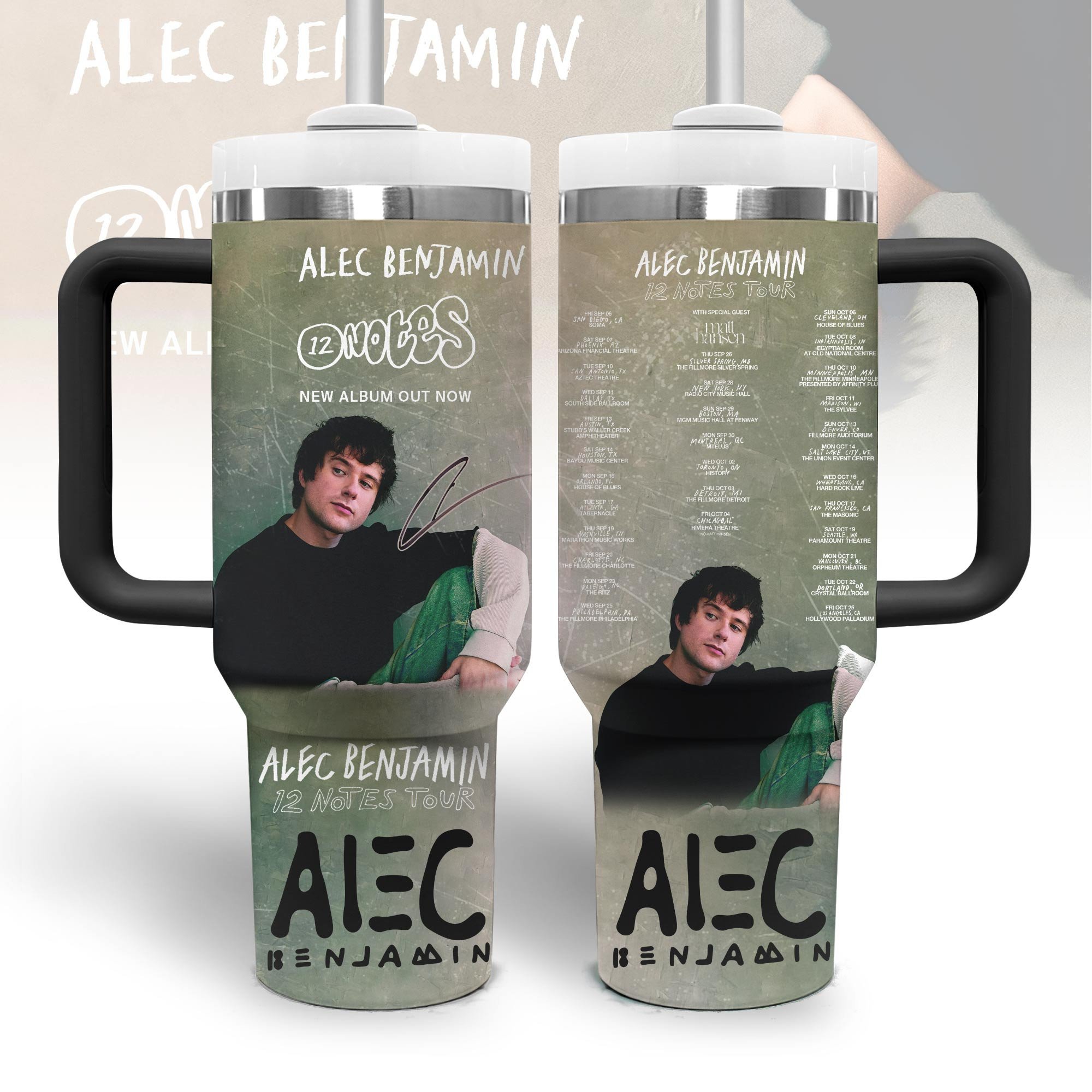 Alec Benjamin Music Custom Stanley Cup 40 oz 30 oz Tumbler With HandleTVC2301326