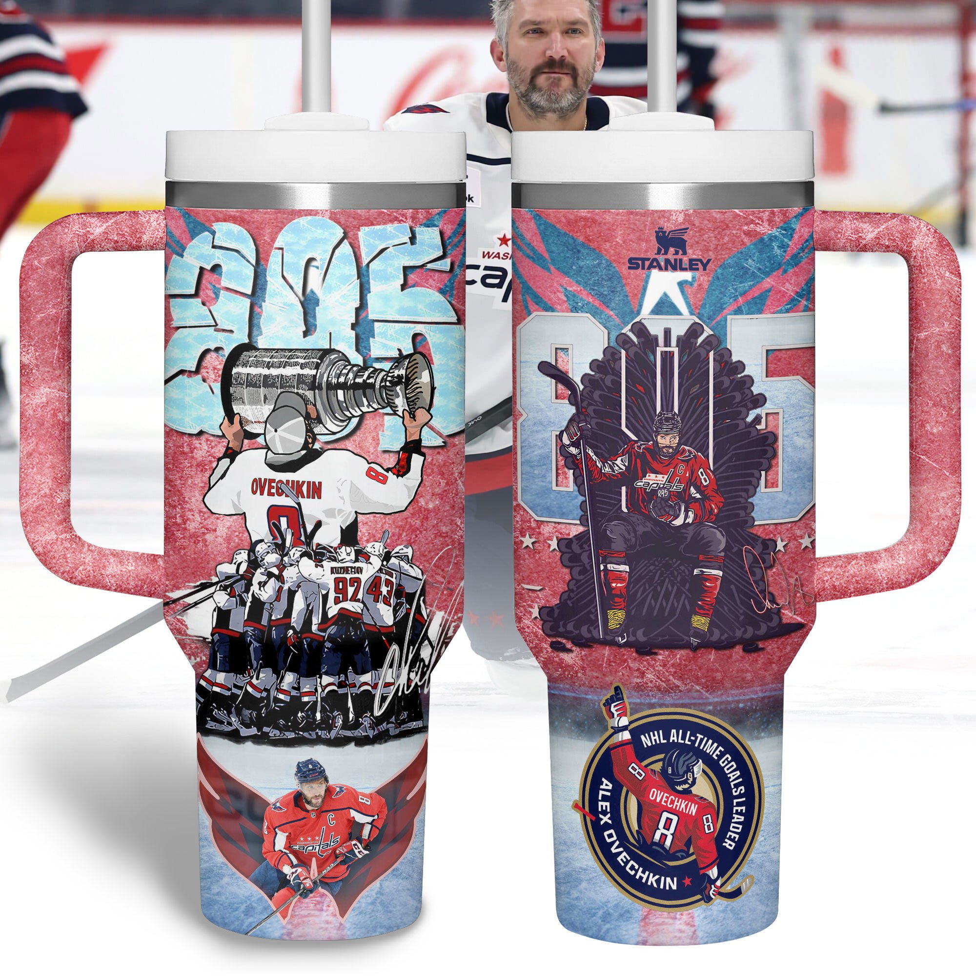 Alexander Ovechkin Custom Stanley Cup 40 oz 30 oz Tumbler With HandleTVC2301243