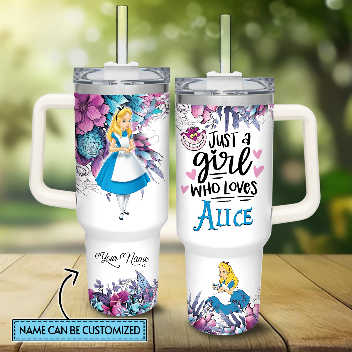Alice Alice In Wonderland Cartoon Custom Stanley Cup 40 oz 30 oz Tumbler With HandleTVC2301826