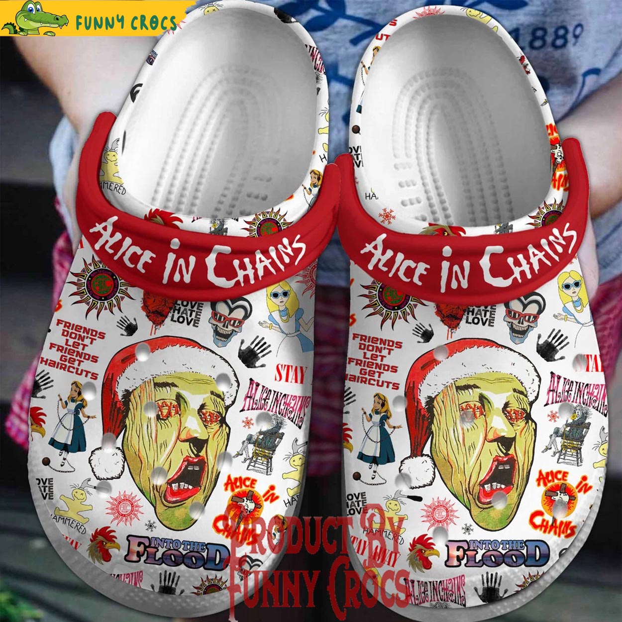 Alice In Chains Music Christmas Crocs Crocband Clogs Shoes Comfortable For Men Women and Kids