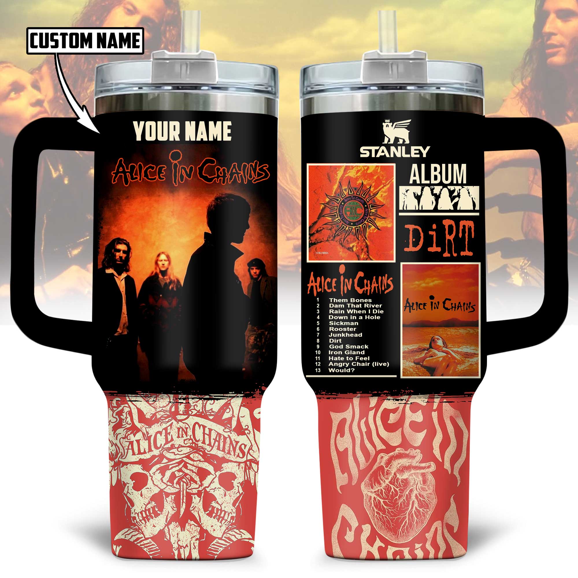 Alice In Chains Music Custom Stanley Cup 40 oz 30 oz Tumbler With HandleTVC2301169