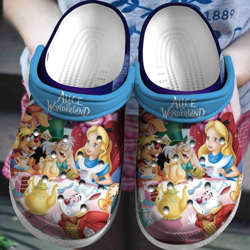 Alice In Wonderland Movie Crocs Crocband Clogs Shoes Comfortable For Men Women and Kids