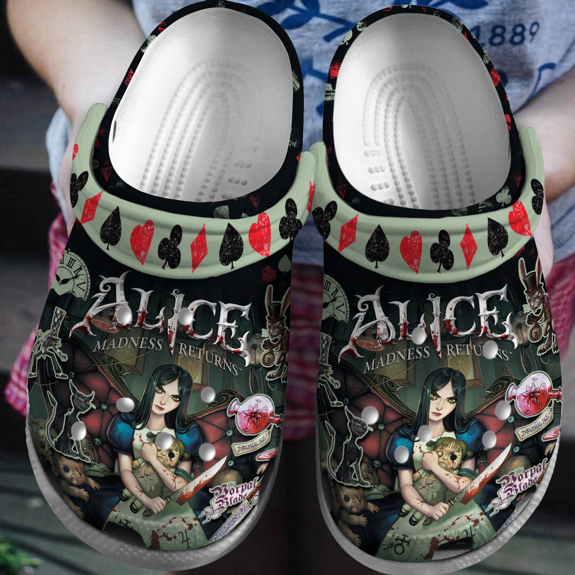 Alice Madness Returns Game Crocs Crocband Clogs Shoes Comfortable For Men Women and Kids