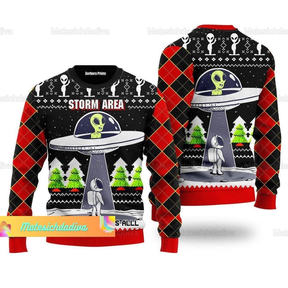 Alien Christmas Ugly Sweater