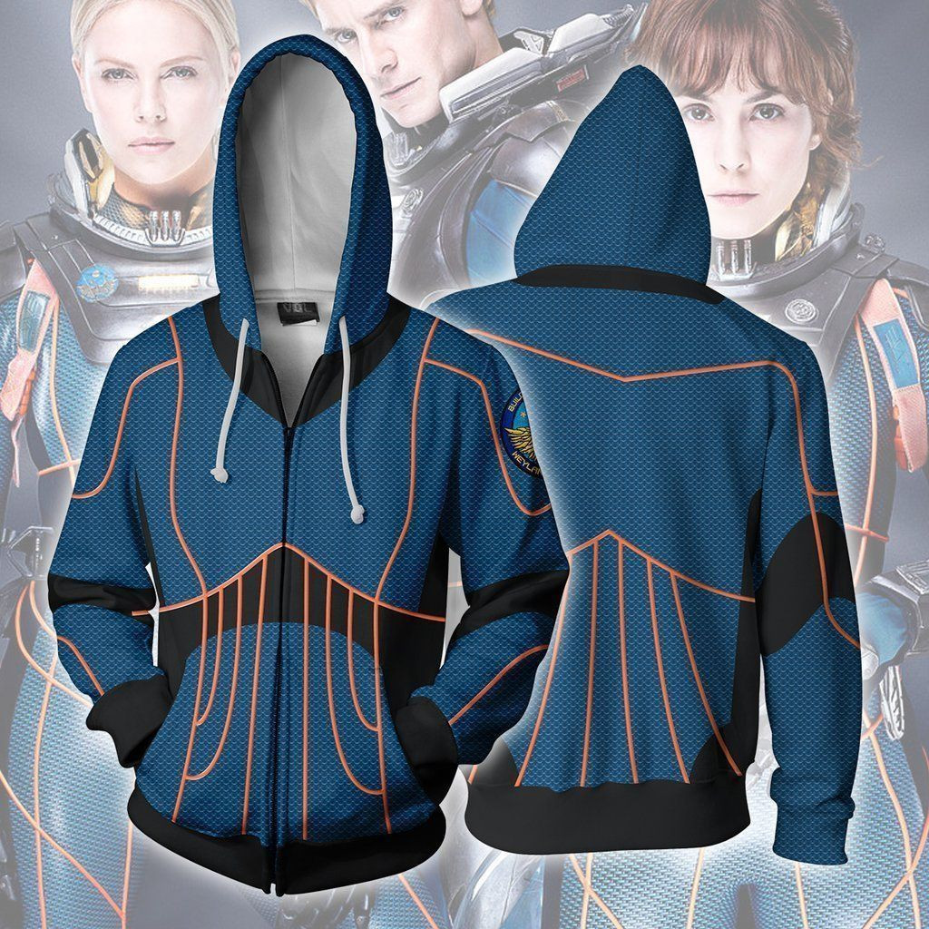 Alien Covenant Prometheus Crew Cosplay 3D All Over Print Hoodie, Zip Hoodie