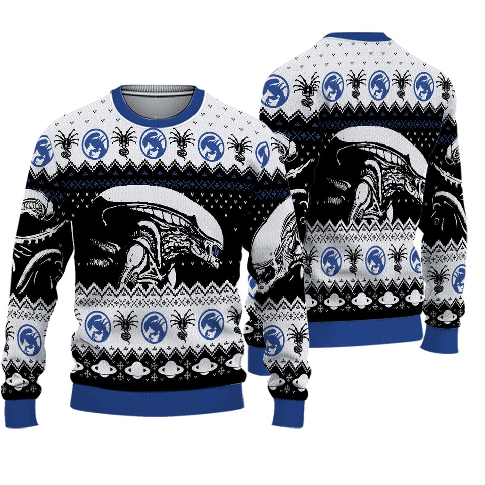 Alien Movie Xenomorph Ugly Christmas Sweater