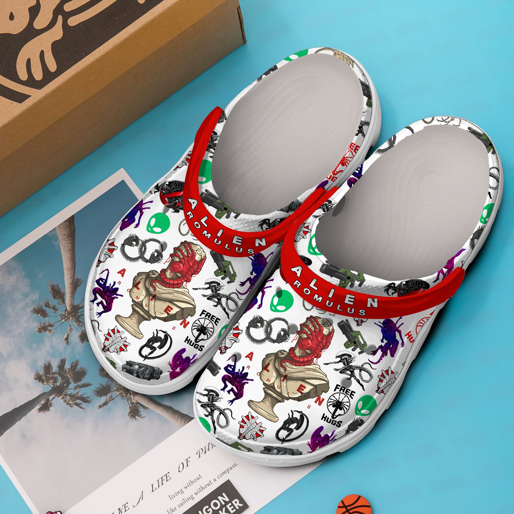 Alien Romulus Movies Crocs Crocband Clogs Shoes Comfortable For Men Women and Kids - Image 2