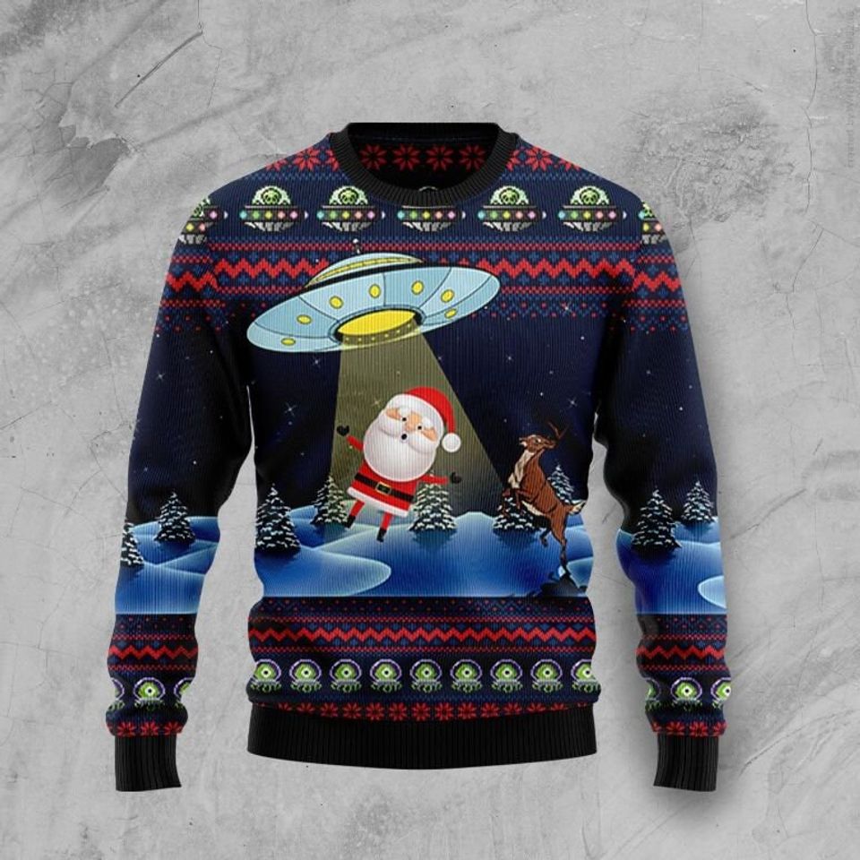 Alien Santa Ugly Christmas Sweater