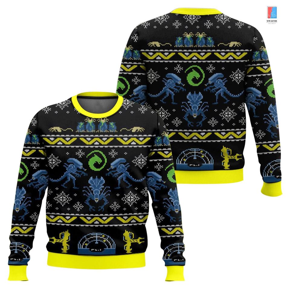Alien Xenomorph Christmas Sweater,