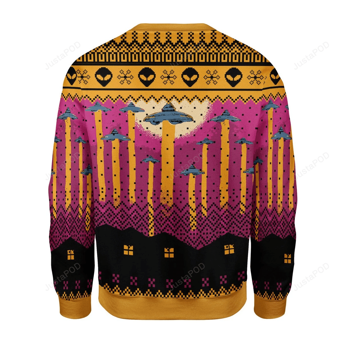 Aliens Take Me Away Ugly Christmas Sweater Adult 3D Funny Matching for family