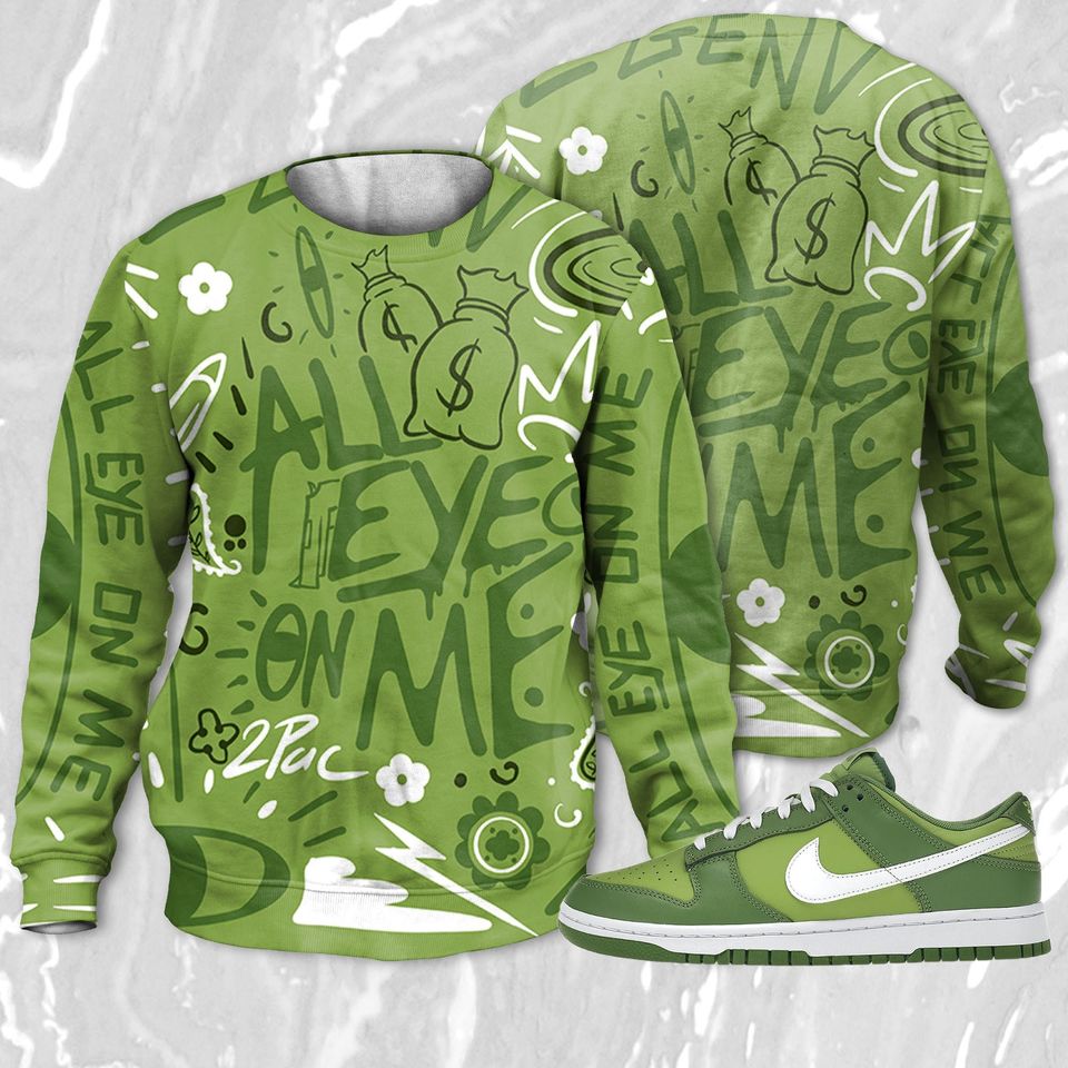 All Eye On Me 3D Doodle Eye Sweatshirt Match Dunk Low Chlorophyll