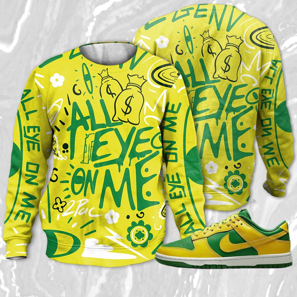 All Eye On Me 3D Doodle Eye Sweatshirt Match Dunk Low Reverse Brazil